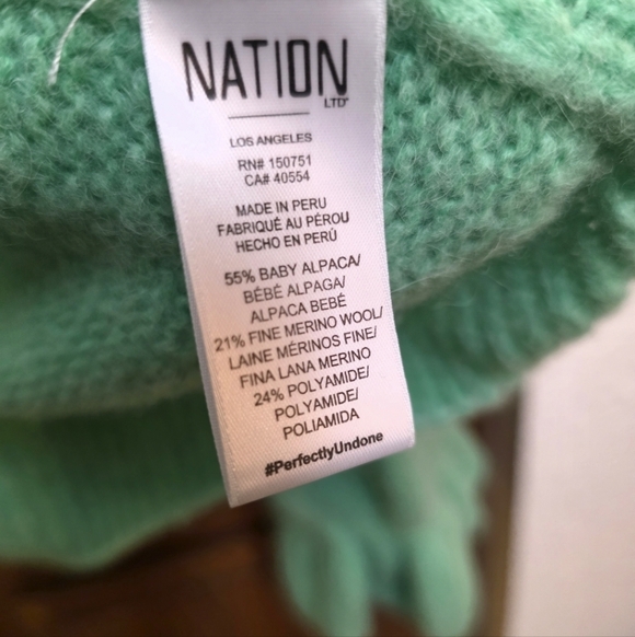 Nation Ltd Antoinette Flounce Wrist Sweater Size Medium - Picture 7 of 7